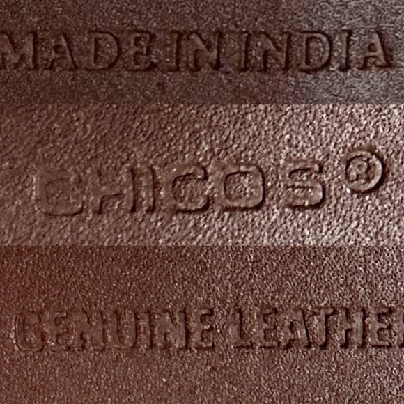 Chico’s Bohemian Medallion Beaded Brown Leather Belt Small 38.5” Coastal Boho - Picture 7 of 13